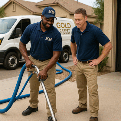 Professional carpet cleaning team working in Vail